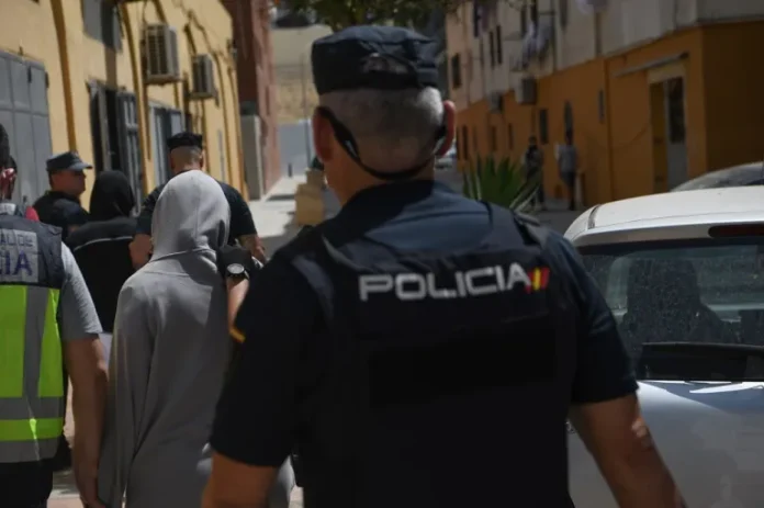 A National Police agent, during a police device