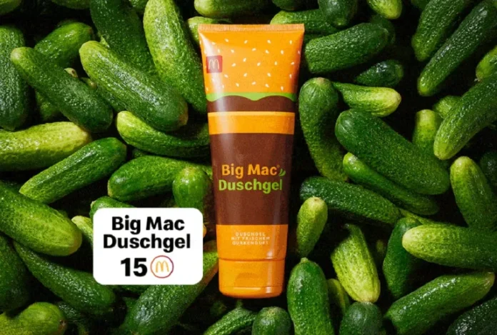 Big Mac scented shower gel