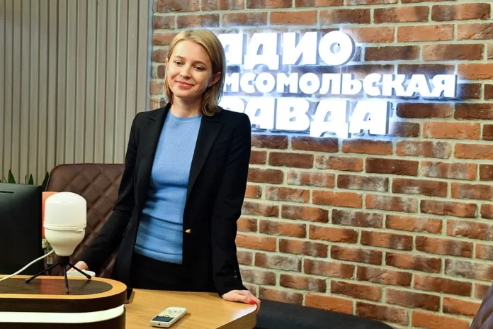 Natalia Poklonskaya at the Komsomolskaya Pravda radio station