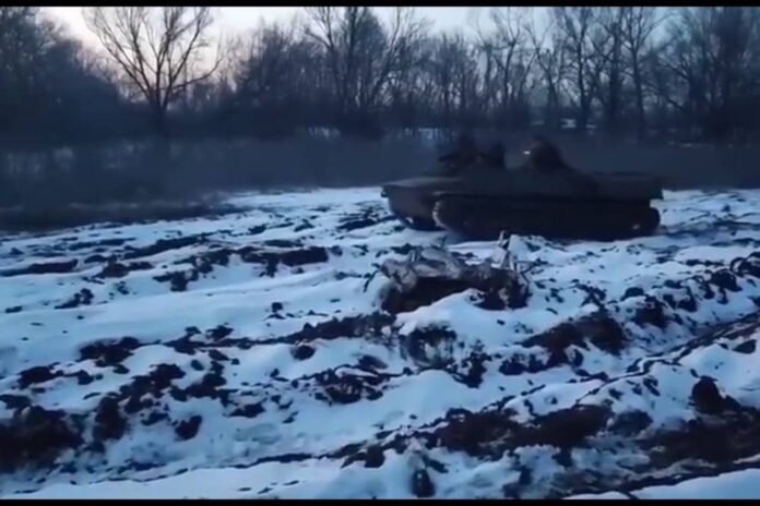 There were shots from MT-LB with a combat filler that destroyed the stronghold of the Armed Forces of Ukraine KXan 36 Daily News


