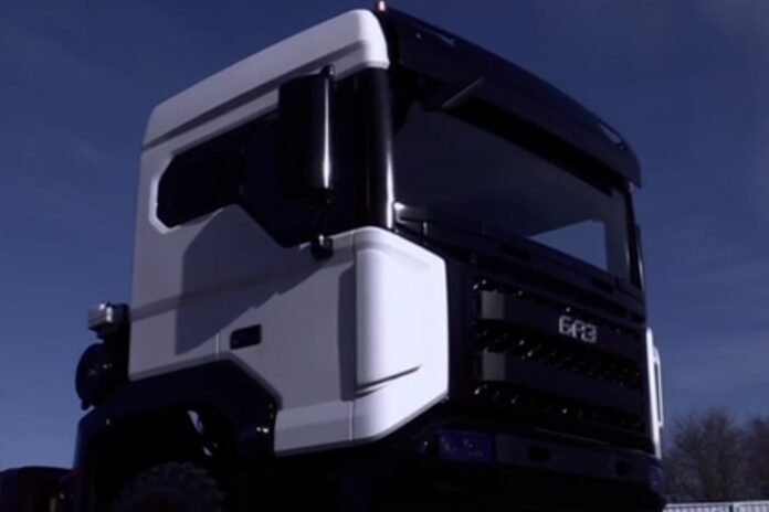New Russian BAZ truck shown on KXan video 36 Daily News

