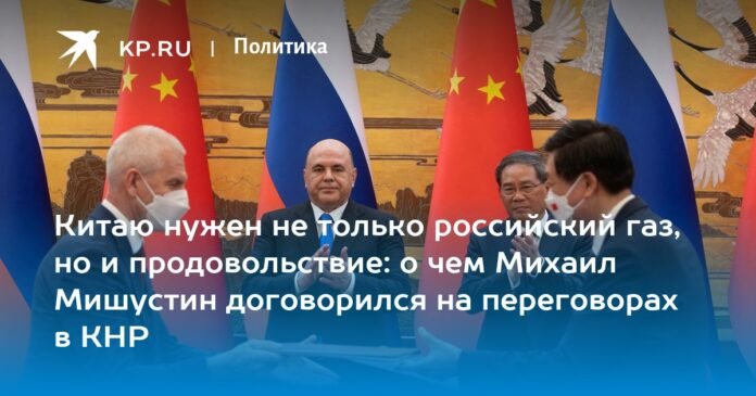 China needs not only Russian gas, but also food: what Mikhail Mishustin agreed at the talks in China

