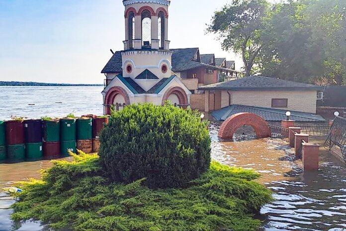 In the Kherson region, the Korsunsky Mother of God Monastery is completely flooded KXan 36 Daily News


