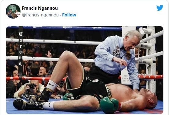 Ngannou reacted to Fury's attack in an original way (photo)

