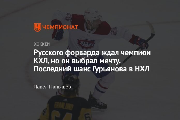 The Russian striker was waiting for the KHL champion, but he chose a dream.  Guryanov's last chance in the NHL

