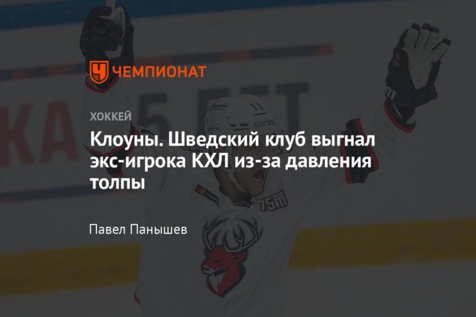  Clowns.  The Swedish club expelled the former KHL player due to public pressure

