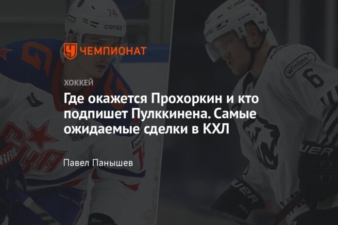  Where will Prokhorkin end up and who will sign Pulkkinen.  The most anticipated offers in the KHL

