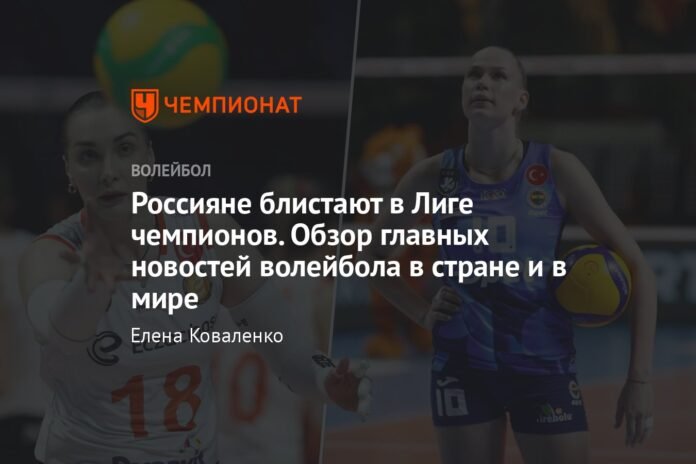  The Russians shine in the Champions League.  Review of the main volleyball news in the country and in the world

