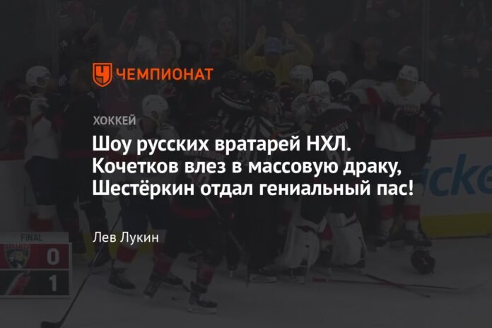  Russian NHL Goalie Show.  Kochetkov got into a massive fight, Shesterkin made a brilliant pass!

