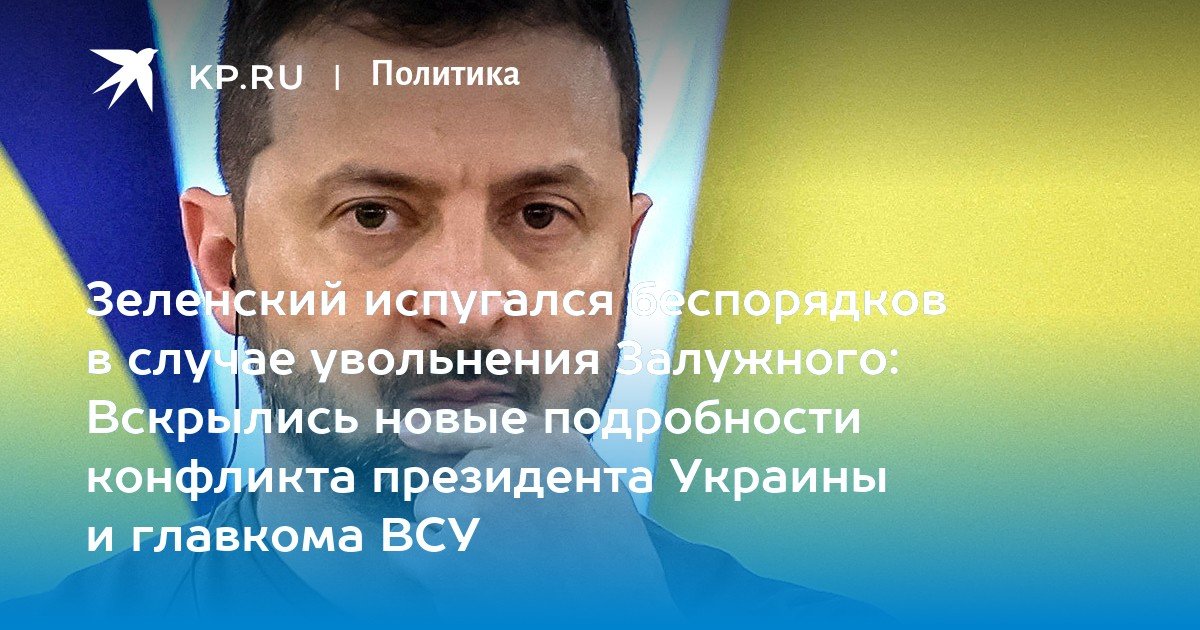 Zelensky Feared Unrest If Zaluzhny Was Fired New Details Of The Conflict Between The President 0480