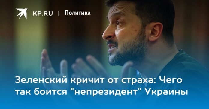 Zelensky screams in fear: What is the “non-president” of Ukraine so afraid of?

