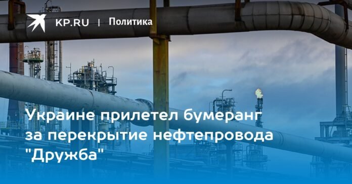 Ukraine was dealt a boomerang for blocking the Druzhba oil pipeline

