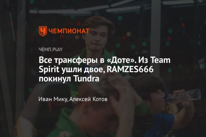 All transfers in Dota. Two left Team Spirit, RAMZES666 left Tundra

