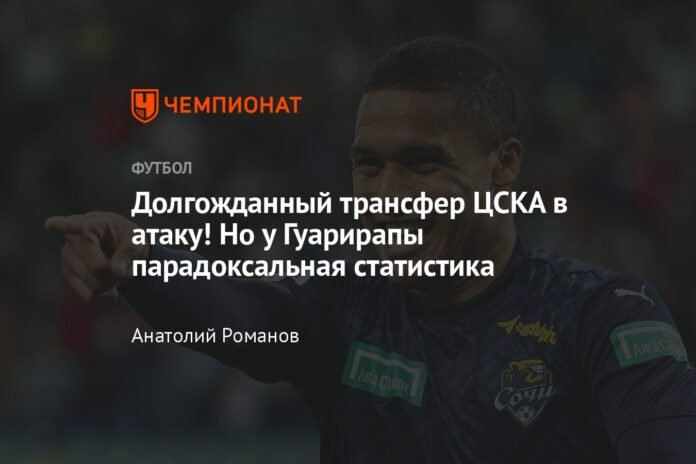 CSKA's long-awaited transfer to attack! But Guarirapa has paradoxical statistics

