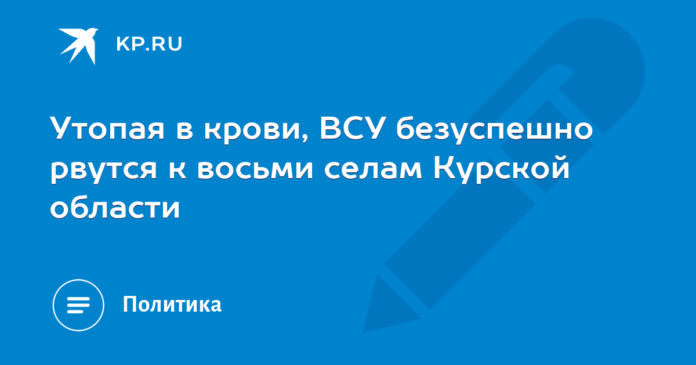 Drowned in blood, Ukrainian Armed Forces unsuccessfully fight for eight villages in Kursk region

