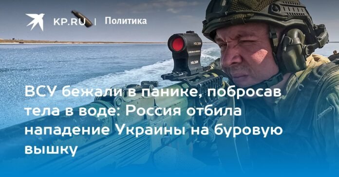 Ukrainian Armed Forces fled in panic, leaving their bodies in the water: Russia repelled Ukrainian attack on drilling rig

