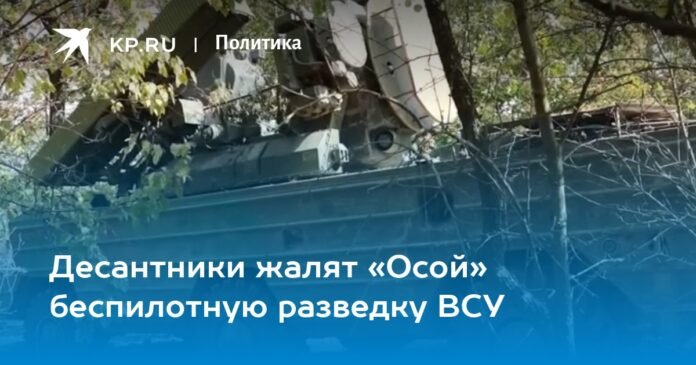 Paratroopers sting an unmanned reconnaissance unit of the Ukrainian Armed Forces with 