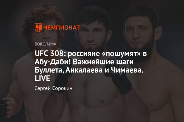 UFC 308: The Russians will make noise in Abu Dhabi! The most important steps of Bullet, Ankalaev and Chimaev. LIVE

