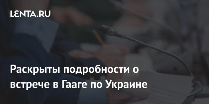 The details about the meeting in The Hague in Ukraine are revealed: Politics: peace: slow.ru

